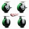 Service Caster Tool Box Caster Wheel Set 5'' Green Poly on Cast Iron Swivel Casters, 4PK TOOL-SCC-20S520-PUB-GB-TLB-2-R-2 - alternate 5